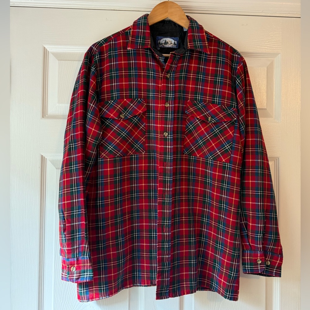 Vintage Plaid Button Down Shirt